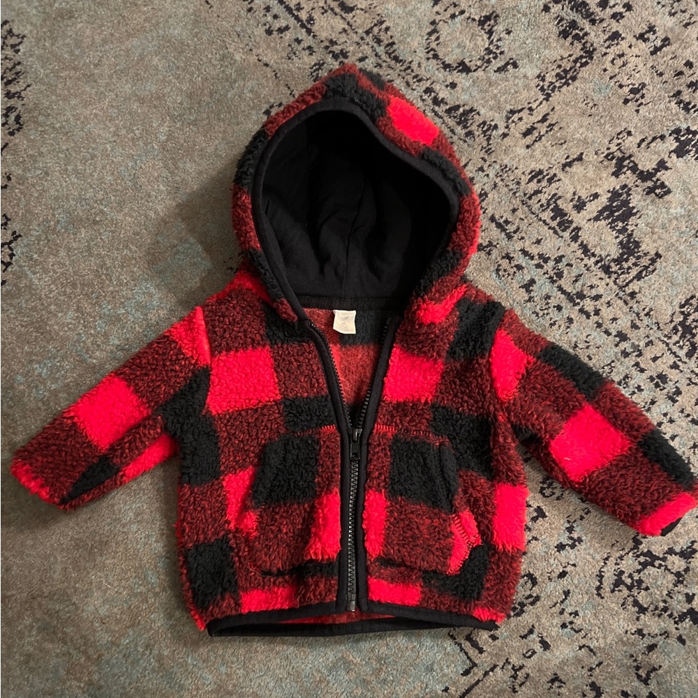 Tucker + Tate red plaid zipper jacket (6 months).